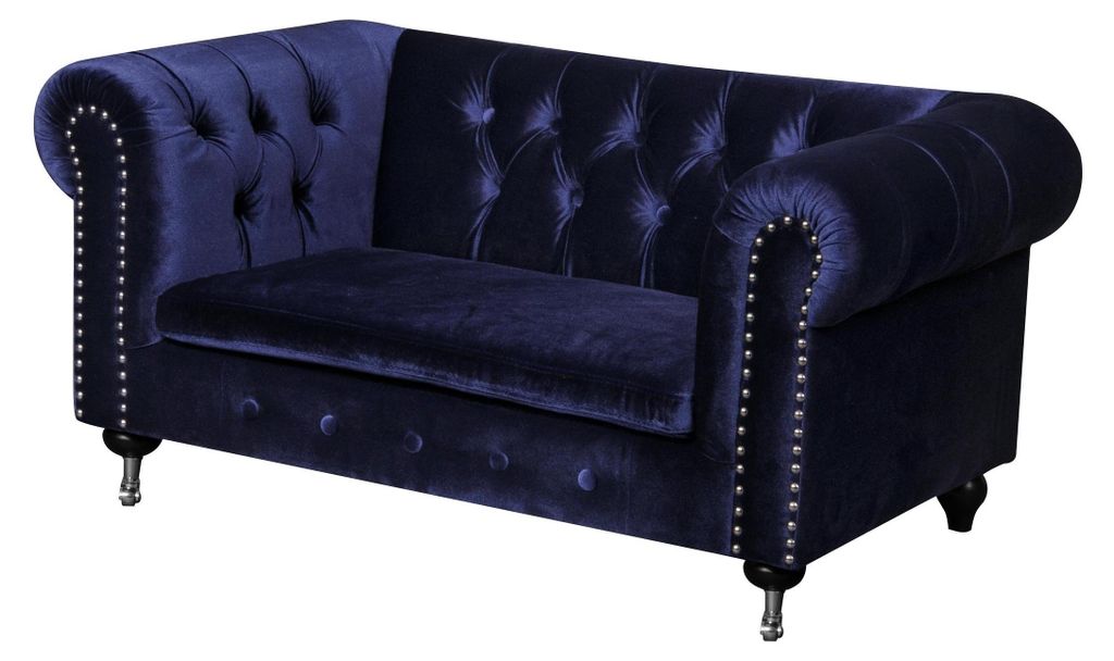 Barock Rokoko Sofa Couch - Chesterfield Stoff 2 Sitzer Leder Textil jvmoebel