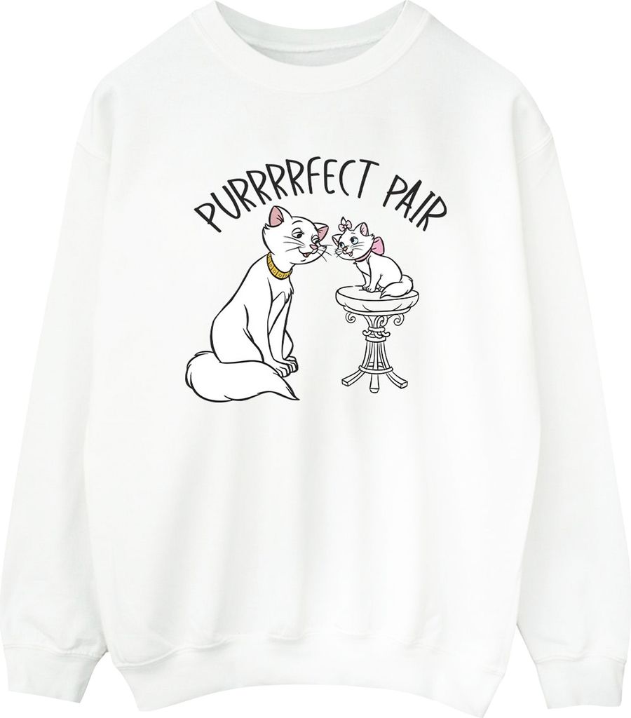 Disney - "The Aristocats Purrfect Pair" Sweatshirt für Damen BI6987 (XL) (Weiß)
