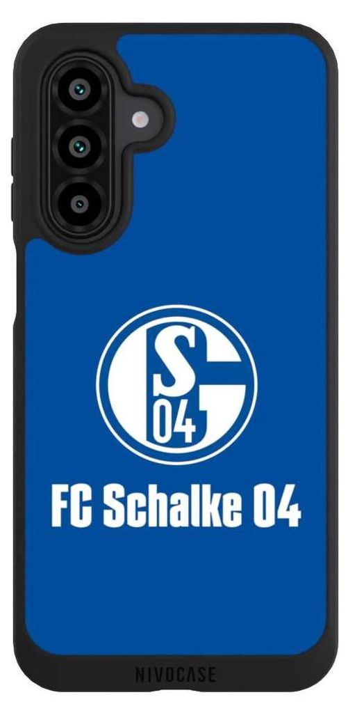 NIVOCASE Handyhülle für Samsung Galaxy A17 5G Hülle NIVOpure Case Schwarz FC Schalke 04 Logo Offizielles Lizenzprodukt