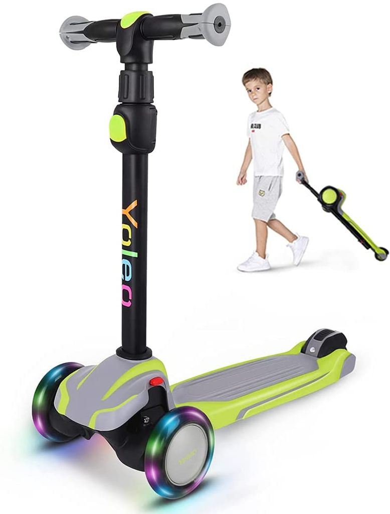KIDIZ® Kinder Roller LED Räder Kinderscooter Dreiradscooter Scooter Cityroller 