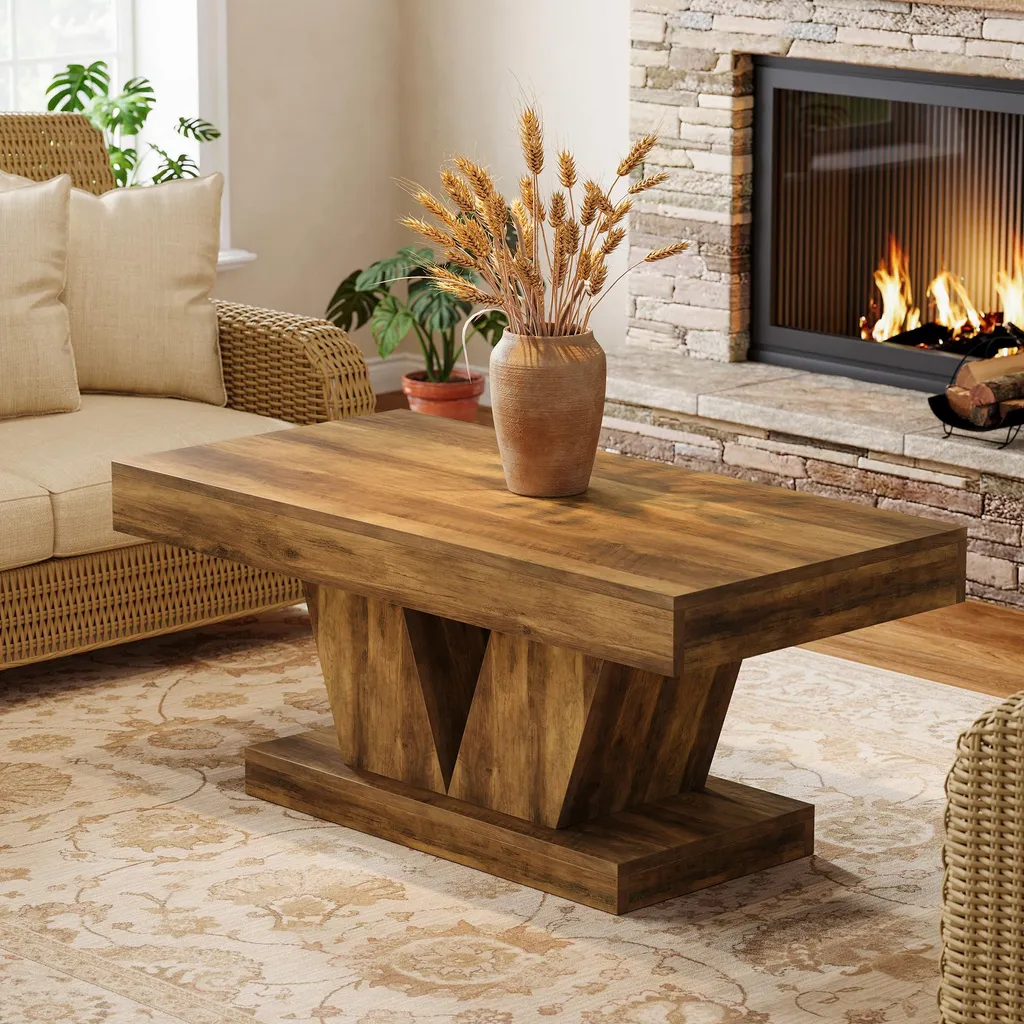 Table basse stable 120 cm style moderne : fini les meubles de salon fragiles