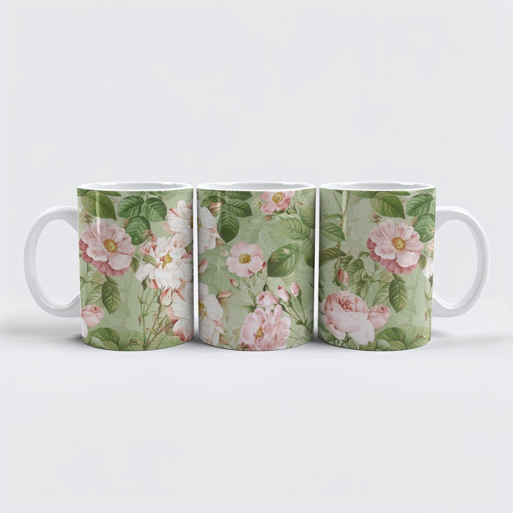 raxxa Premium-Tasse "Historische Rosenmalerei: Ein Erbe der Eleganz"