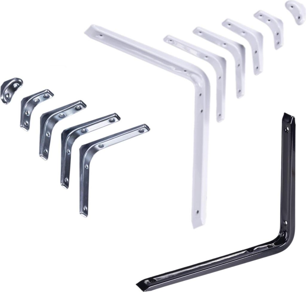 BOOMET Regalwinkel Farbwahl Größenwahl · Verzinkt 5cm x 5cm 2 Stück · Regalträger · Regalbodenträger aus Stahl · Wandhalterung · Regalhal...