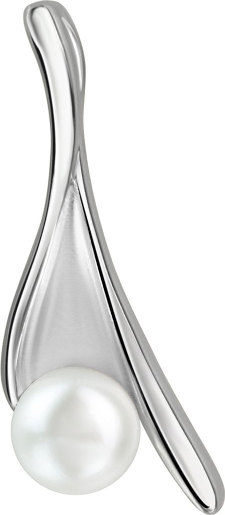 V Anhänger 925/- Sterling Silber 2,5cm weiß Süßwasserzuchtperle 341240155