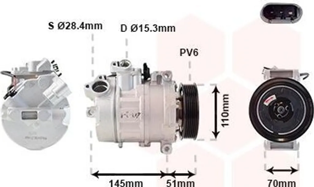 Compresseur AC 7SEU17C avec huile PAG 46 pour BMW X1 E84 et Série 3 E90