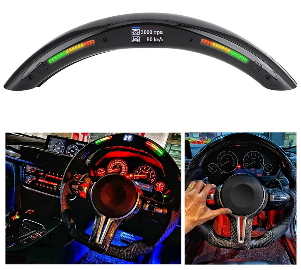 Volant de course LED 4e Génération avec module OBD2 et affichage digital - 7