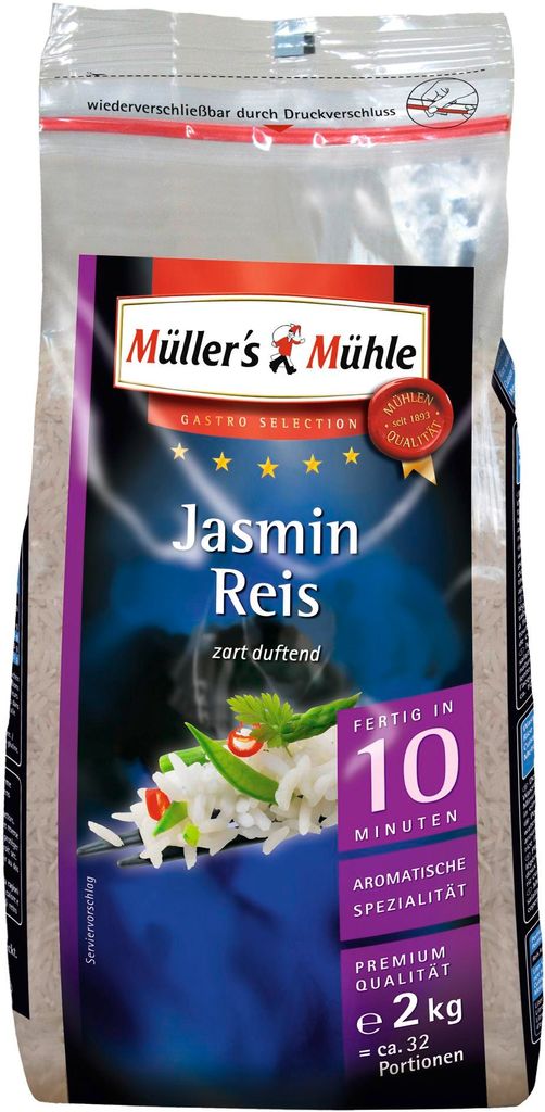 Müllers Mühle Jasmin Reis zart duftend Gastro Selection Produktbild 
