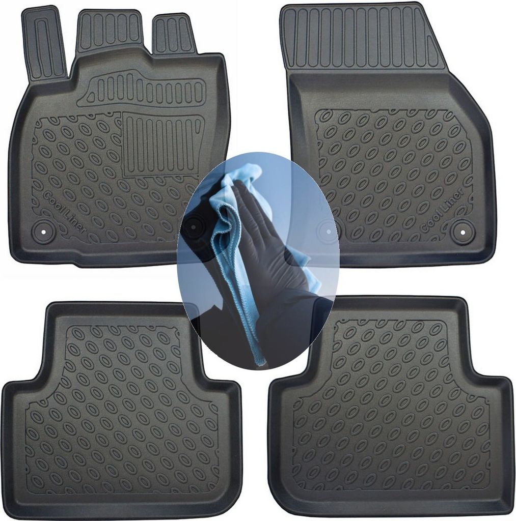 Z508807 TPE-Gummifußmatten kompatibel mit VW Golf Sportsvan Van Kombi 5-türer 2014-