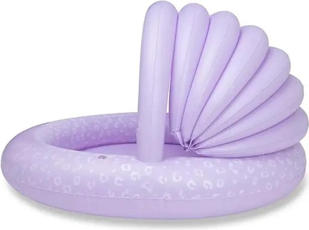 Piscine gonflable pour bébé 100 cm avec pare-soleil imprimé léopard - 5