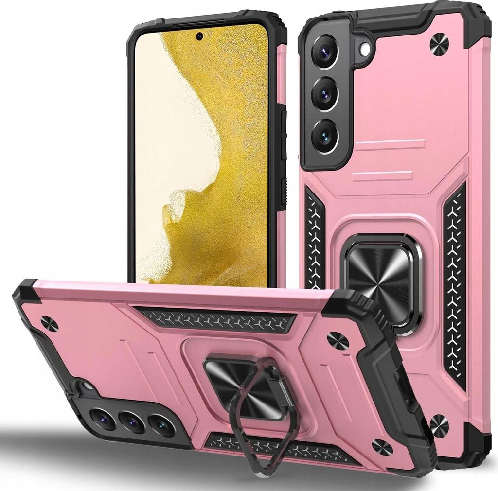 Samsung Galaxy S22+ Rosa Hülle mit Ringständer