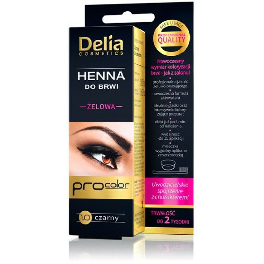 DELIA Henna für Augenbrauen und Wimpern Gel 1.0 Schwarz 15ml