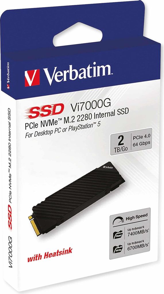 Verbatim Vi7000 SSD M.2 2TB PCIe NVMe 49368 Image du produit 