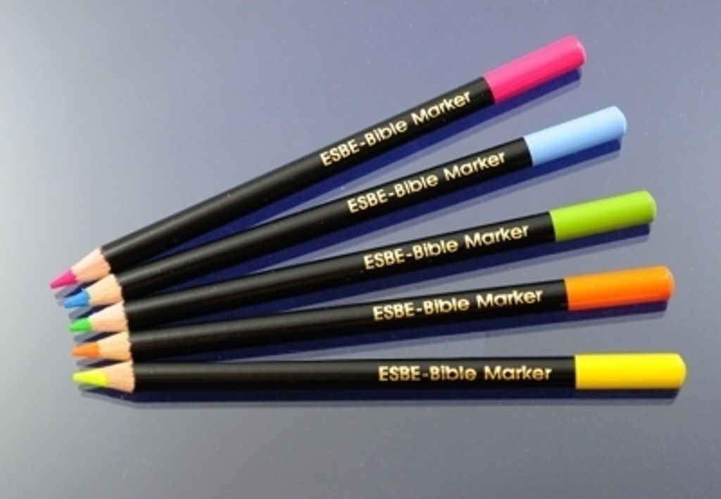 ESBE Bibel Marker bunt, 5-er Etui, Zedernholz