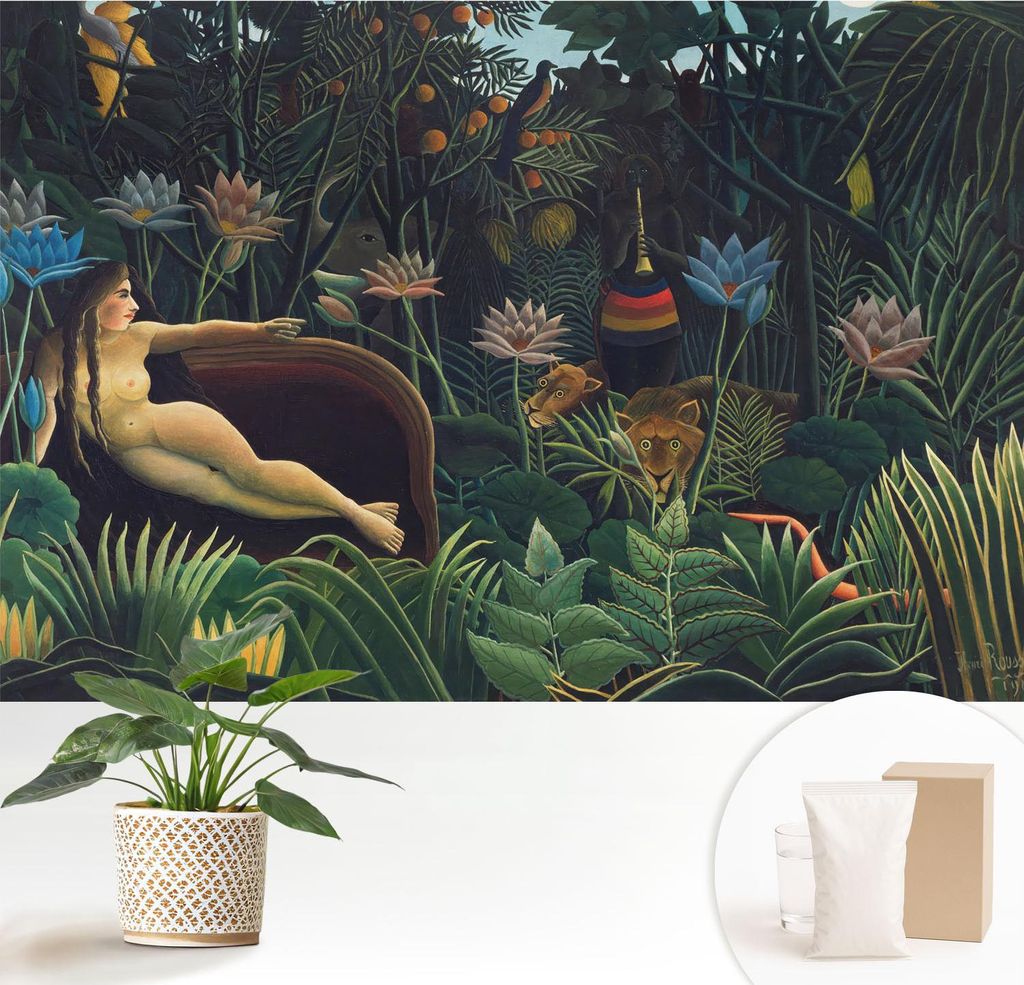 Fototapete - 152x104 cm - Tapete - Wandtapete - Wandbilder - Dekofolie - Tapete Folie - Wand - Dekoration - Wohnzimmer - Exotischer Dschungel