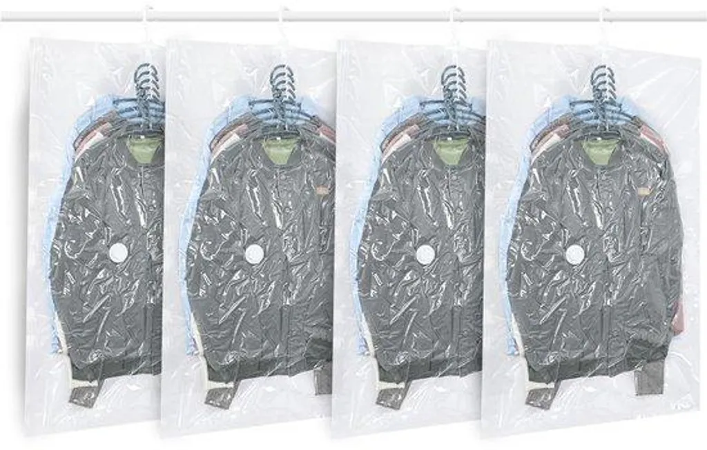 Sacs de rangement contre l'humidité : 4 housses sous vide 105x70 cm