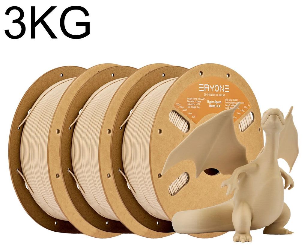 PLA 3D-Drucker Filament - Hyper Speed Matt - 1,75 mm - Toleranz ±0,03 mm - Für FDM 3D-Drucker - Beige 3 kg