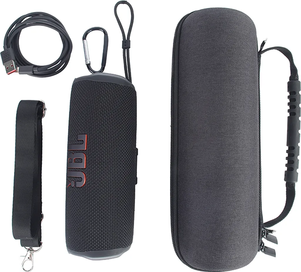 Custodia In Silicone Per JBL Flip 6 | Protezione Antiurto Con Tracolla E Moschettone