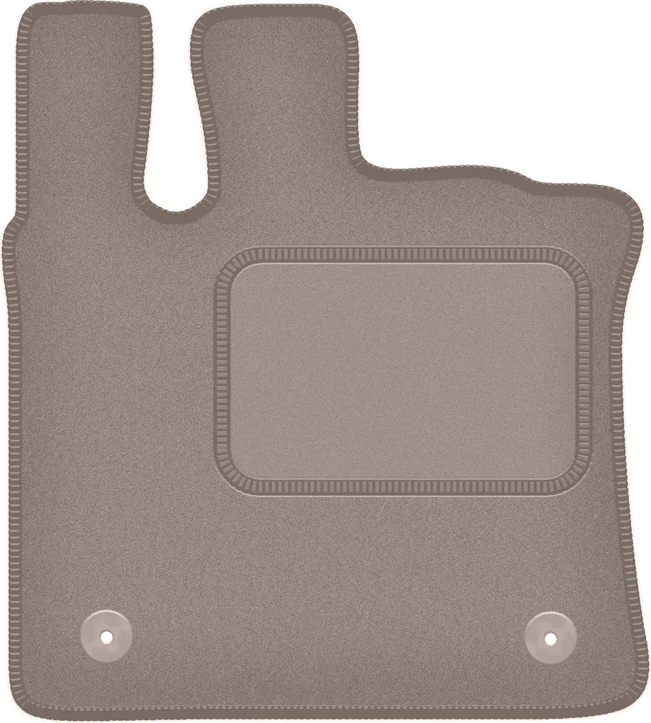 Tappetino conducente in velluto beige compatibile con Renault Captur II (2020-, crossover) – con fissaggi – su misura