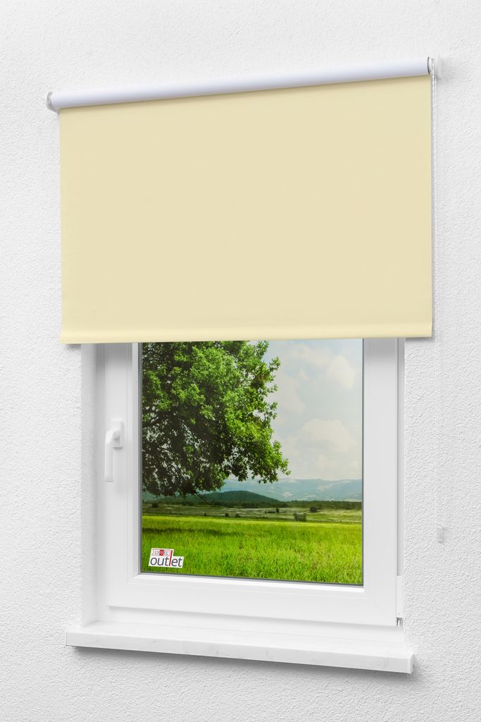 Lysel - Qualitätsrollo abdunkelnd elfenbein, (B x H) 143cm x 190cm in beige/elfenbein