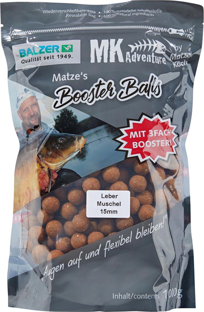 Balzer Matze Koch Booster Balls Boilies 15mm 1kg Produktbild 