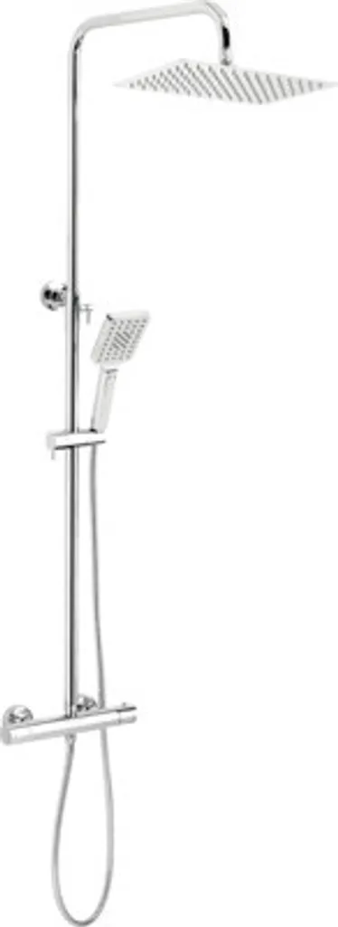 Système de douche anti-brûlure thermostatique Metalia 54 chrome pour famille