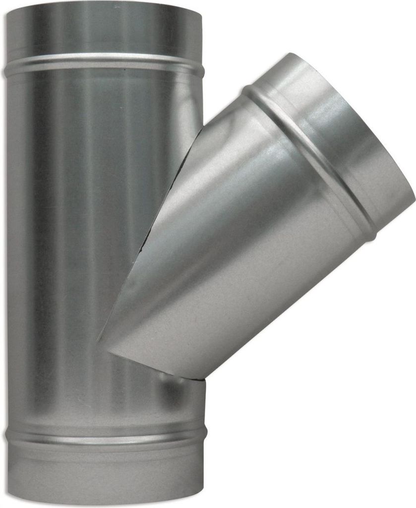 Schräges T-Stück 45 Grad DMO - 3 Ausgänge Durchmesser 125 mm