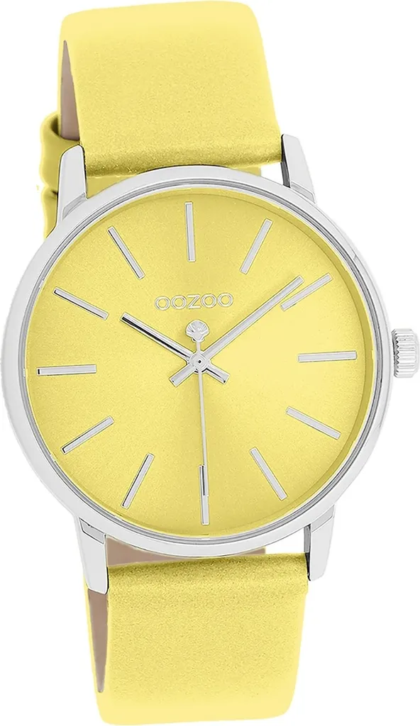 Montre Oozoo D2UOC11462 à quartz avec un bracelet cuir jaune souple