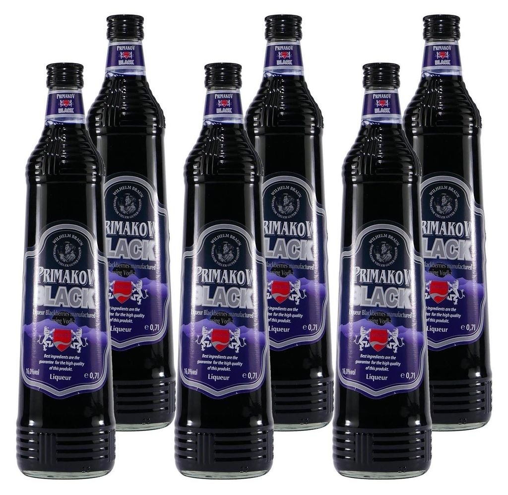 Primakov Black Brombeer-Likör (6 x 0,7L)