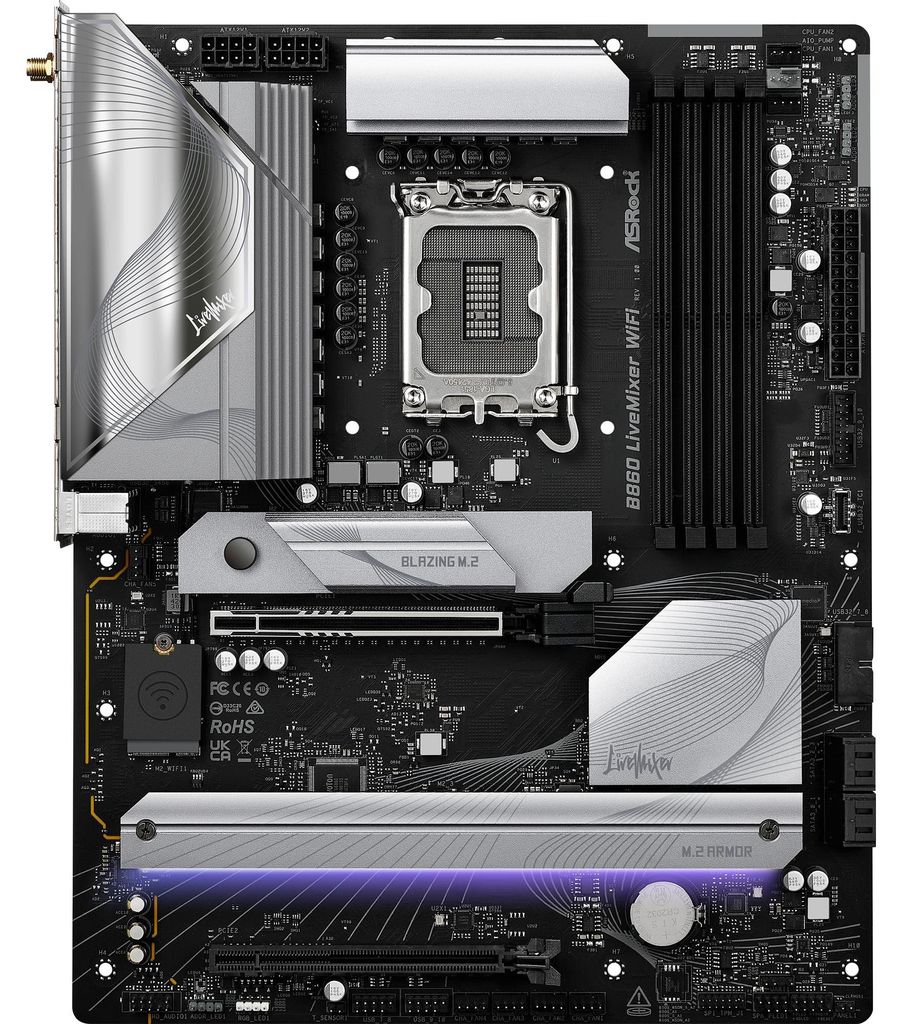 ASRock B860 LIVEMIXER WIFI - Motherboard - ATX - LGA1851 Produktbild 