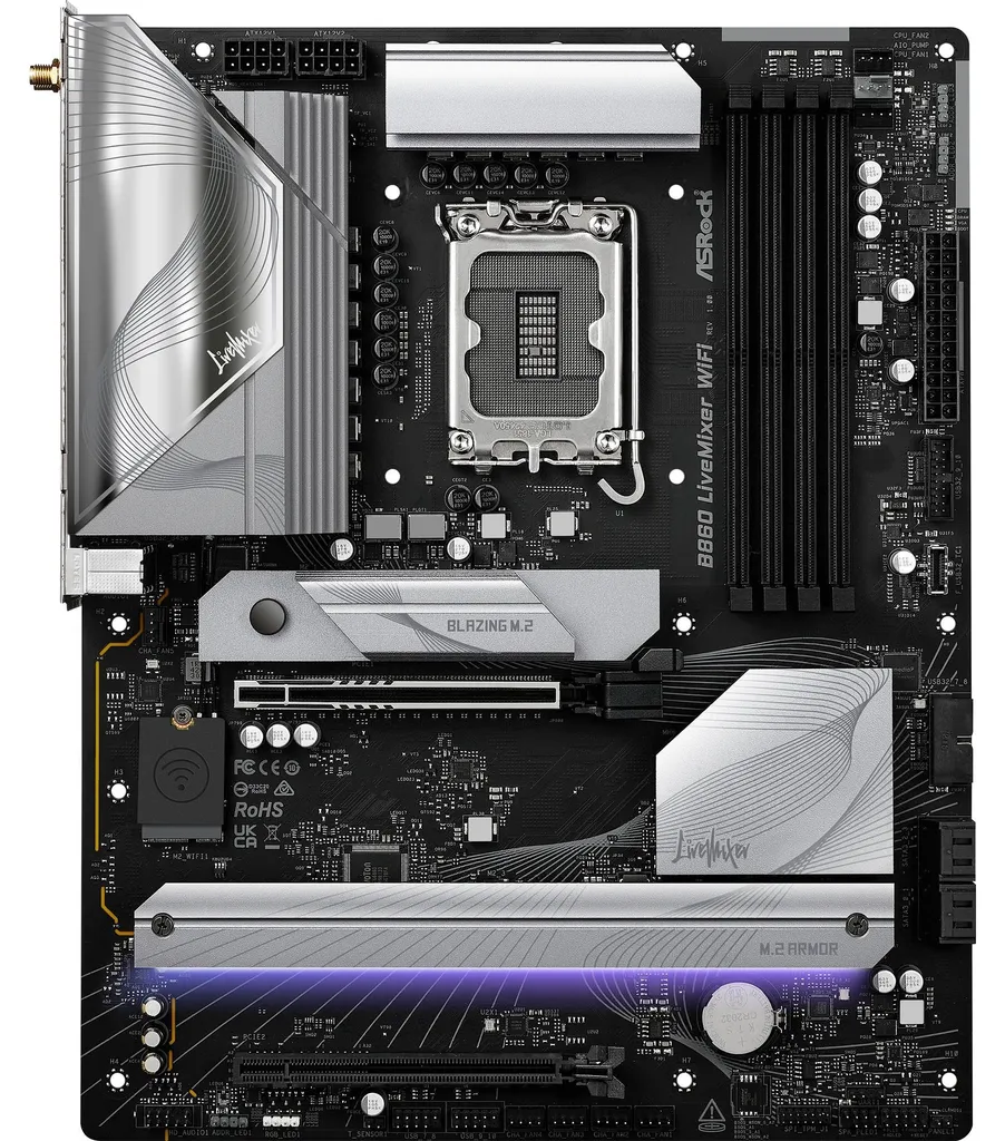 ASRock B860 LiveMixer WiFi Socket 1851 Finissez-en avec les Lenteurs PC