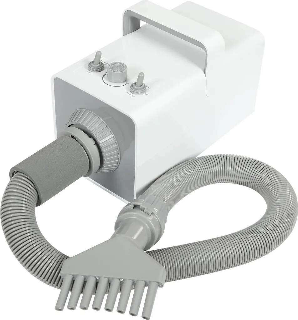 Sèche-cheveux pour chiens 2800W Pro Blanc - Souffleur avec tuyau de 2m
