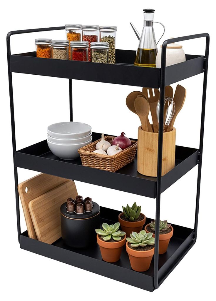 Gewürzregal aus Metall, 3-stöckig