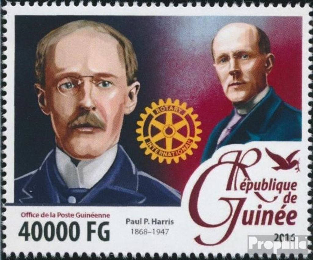 Briefmarken Guinea 2016 Mi 11632 (kompl. Ausgabe) postfrisch Berühmte Rotarier