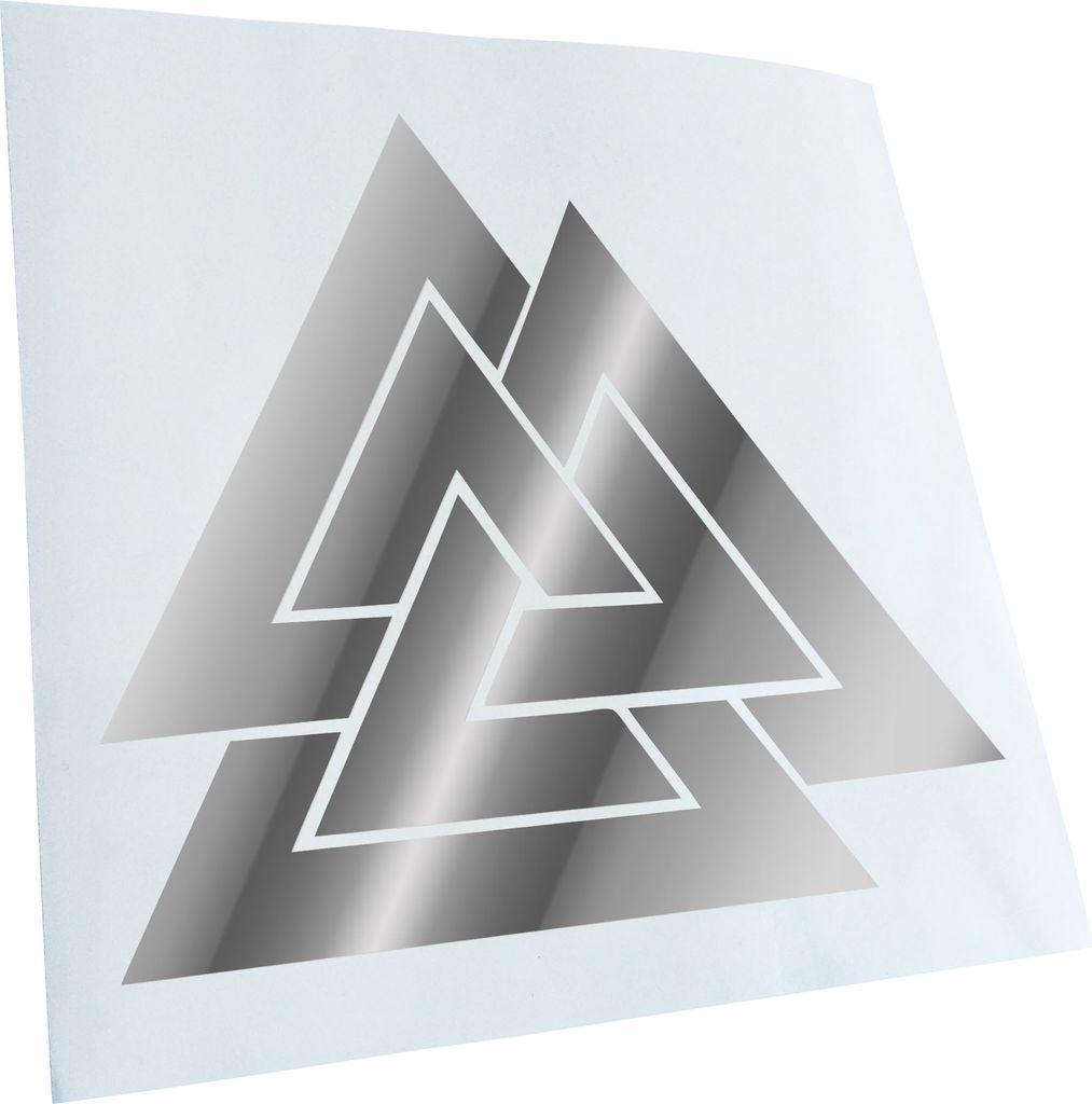 Kiwistar - Autoaufkleber - Valknut - Valr - Wotansknoten Heckscheibe - Aufkleber für Auto Kfz Fahrrad, LKW, Truck Mofa