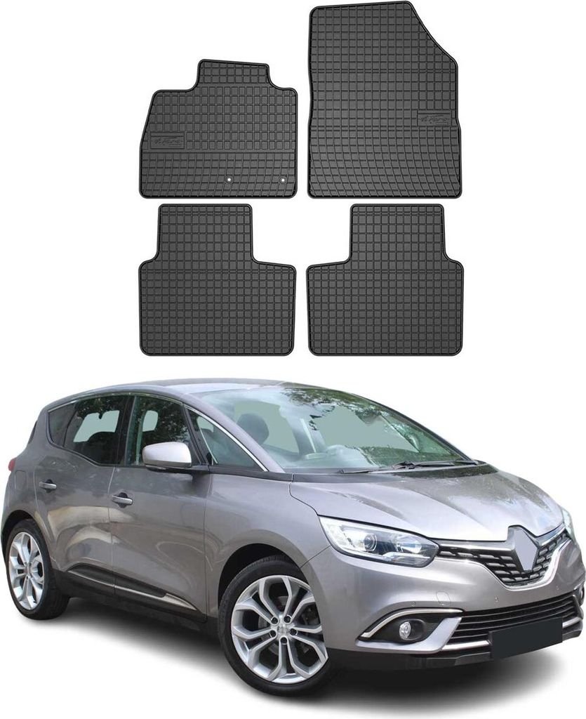 2016-2020 Renault Scenic tappetini in gomma nera 4 pz Immagine del prodotto 