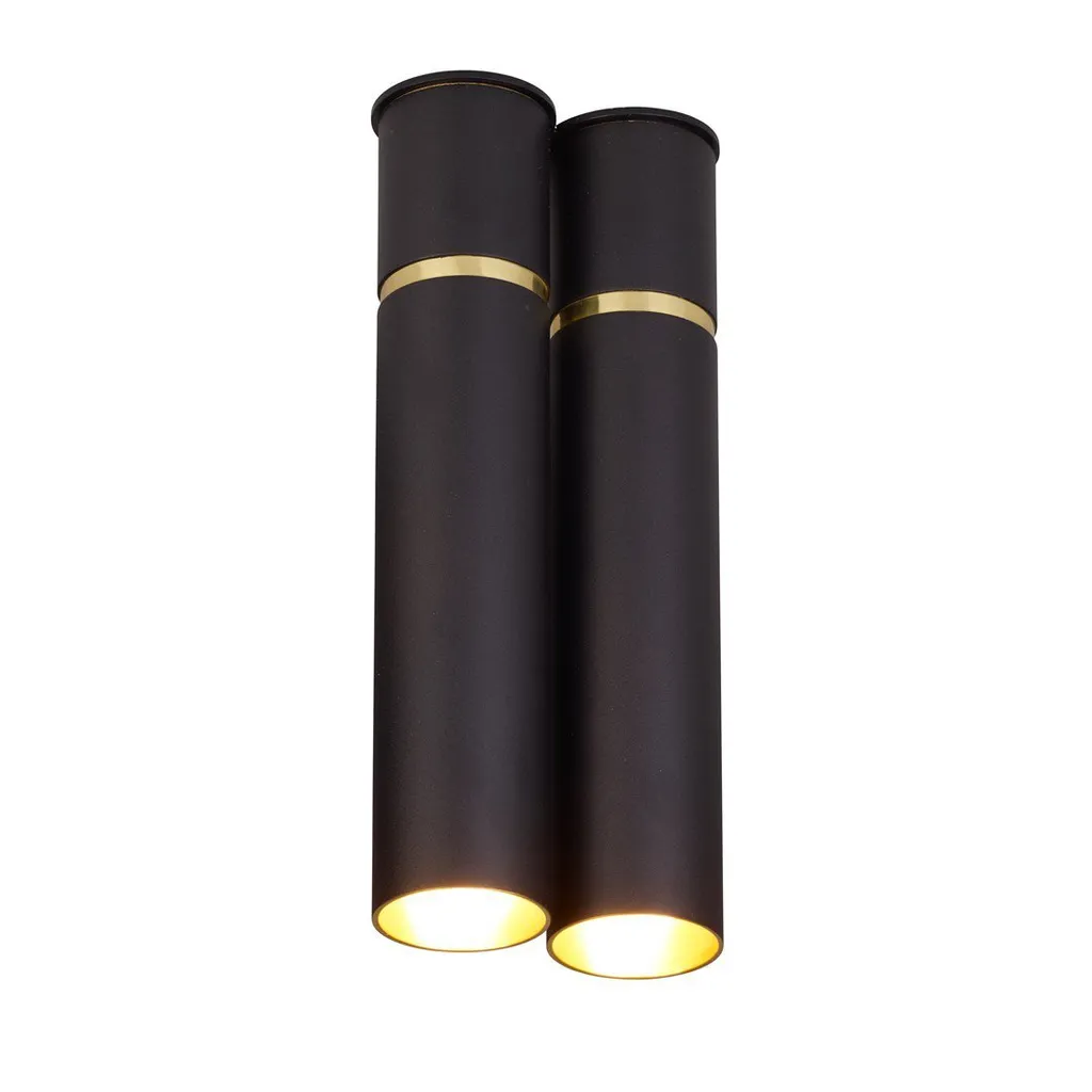 Spot Lynx Milagro Noir et Or 1xE14 Laiton 30,5 cm - Luminaire Chic