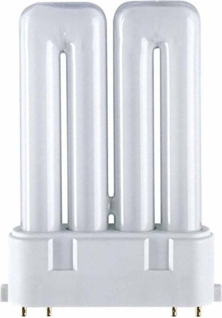 A studio shot of a compact fluorescent light bulb.