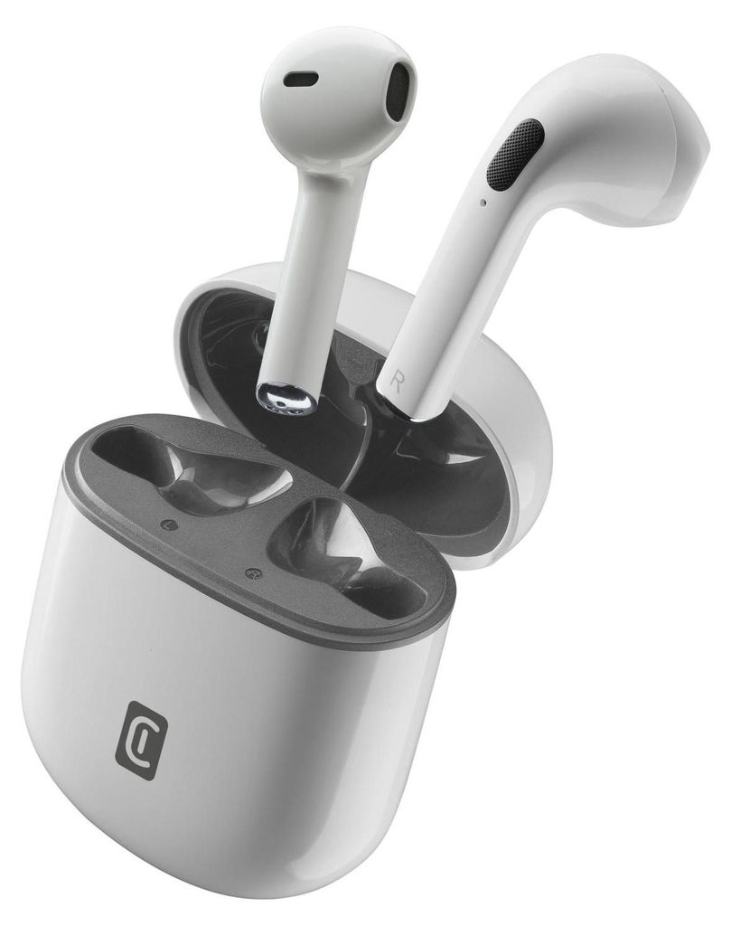 Cellularline Style Color - Bluetooth V5.3 TWS kabellose Kopfhörer mit Ladetasche (weiß)