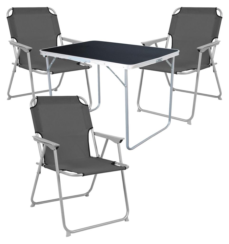set de camping 4 pièces Table de camping + 3 chaises de Image du produit 