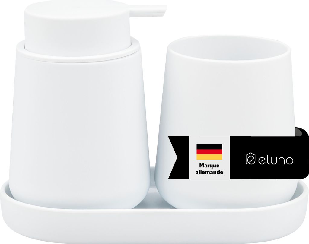 eluno Set d'accessoires pour la salle de bain TESERO 3pcs. Image du produit 