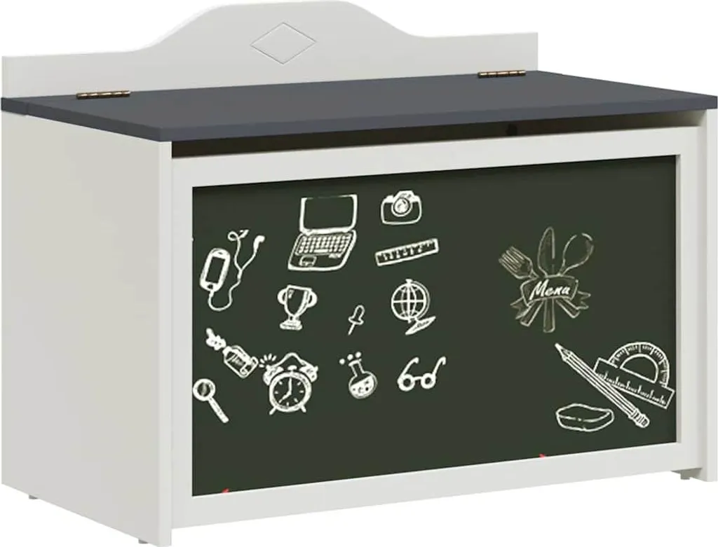 Boîte de rangement ROROS Gris et blanc avec façade pratique et design