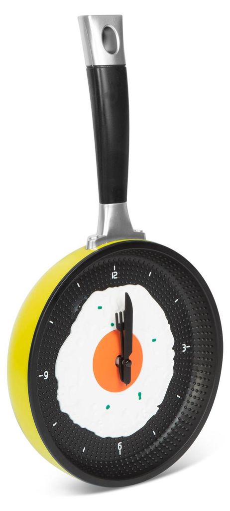 Kuchyňské nástěnné hodiny jako pánev - design smažených Obrázek produktu 