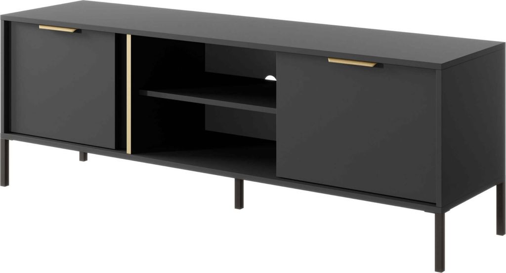 TV-Ständer 153 cm HARTSELE - Anthrazit