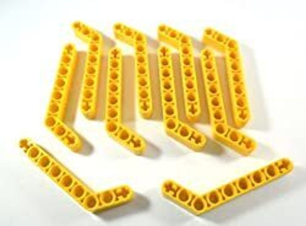 10x LEGO Technic Liftarm 1x9 /7-3 gelb