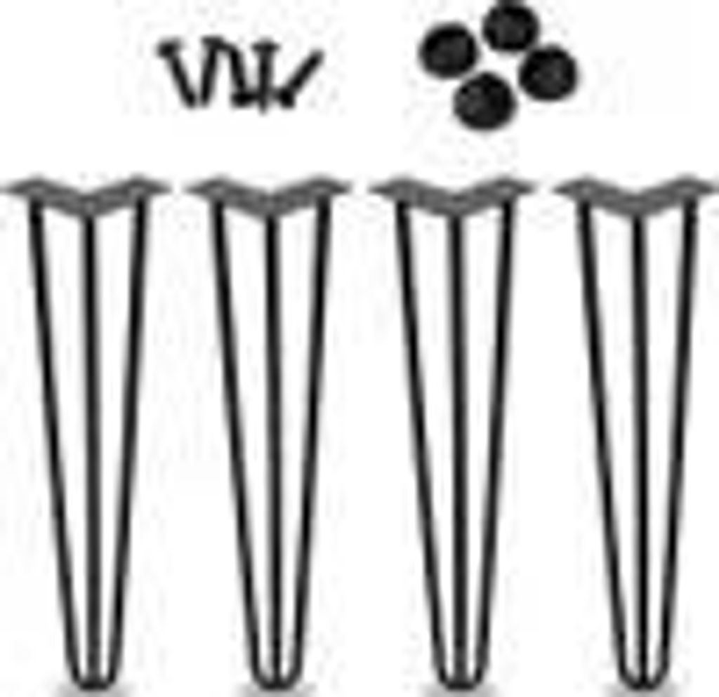 4x 30cm Hairpin Legs Tischbeine Haarnadelbeine Tischgestell DIY Tischkufen Esstisch