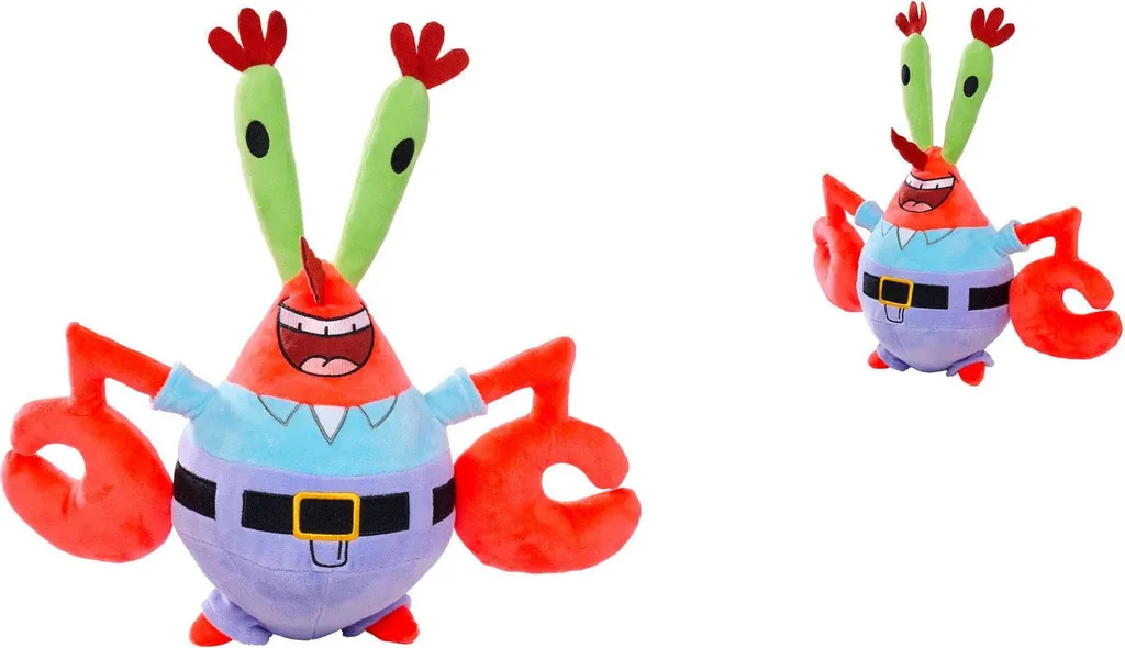 Peluche Mr. Krabs 35 cm Nickelodeon Bob l'Éponge doudou pour enfant
