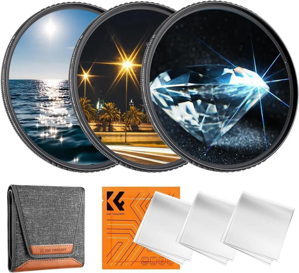 Filtre 72mm K&F Concept pour photo de nuit effets étoiles magiques