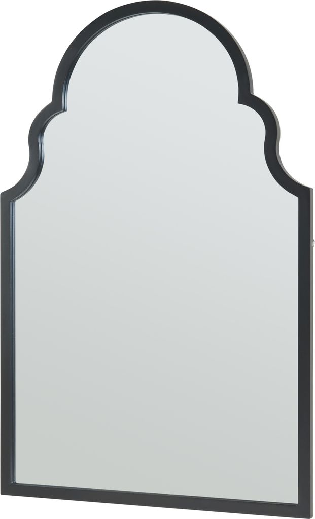 Nástenné zrkadlo "Hämeenkyrö" s rámom MDF 90 x 60 cm čierne Obrázok produktu 2