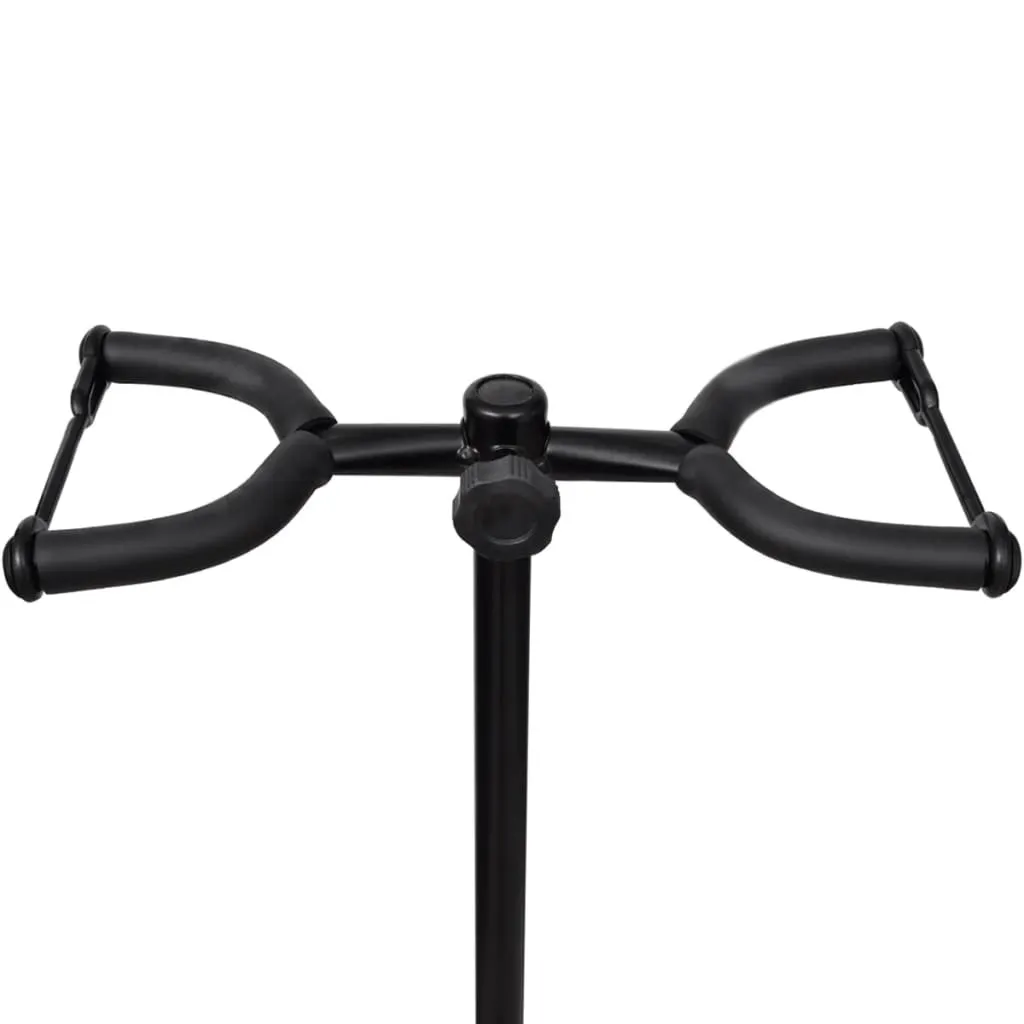 Support de guitare double réglable et rack d'instruments pliable noir - 3