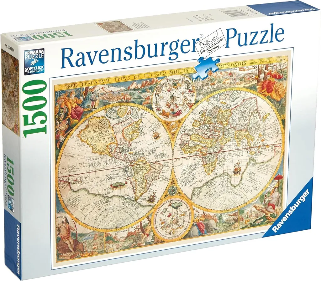 Puzzle Ravensburger MappeMonde 1594 de 1500 pièces - Défie les experts